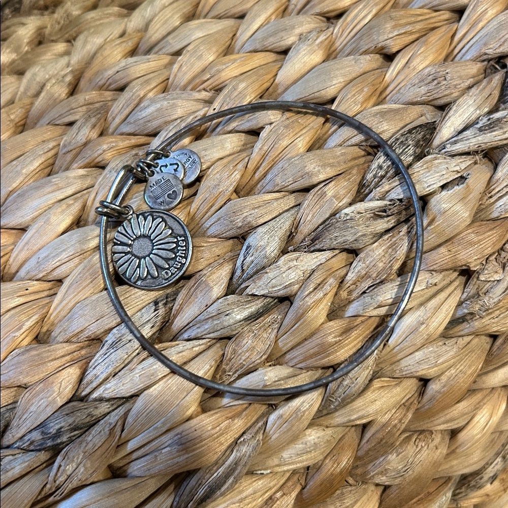 Alex and Ani "Daughter" Daisy Charm Bangle